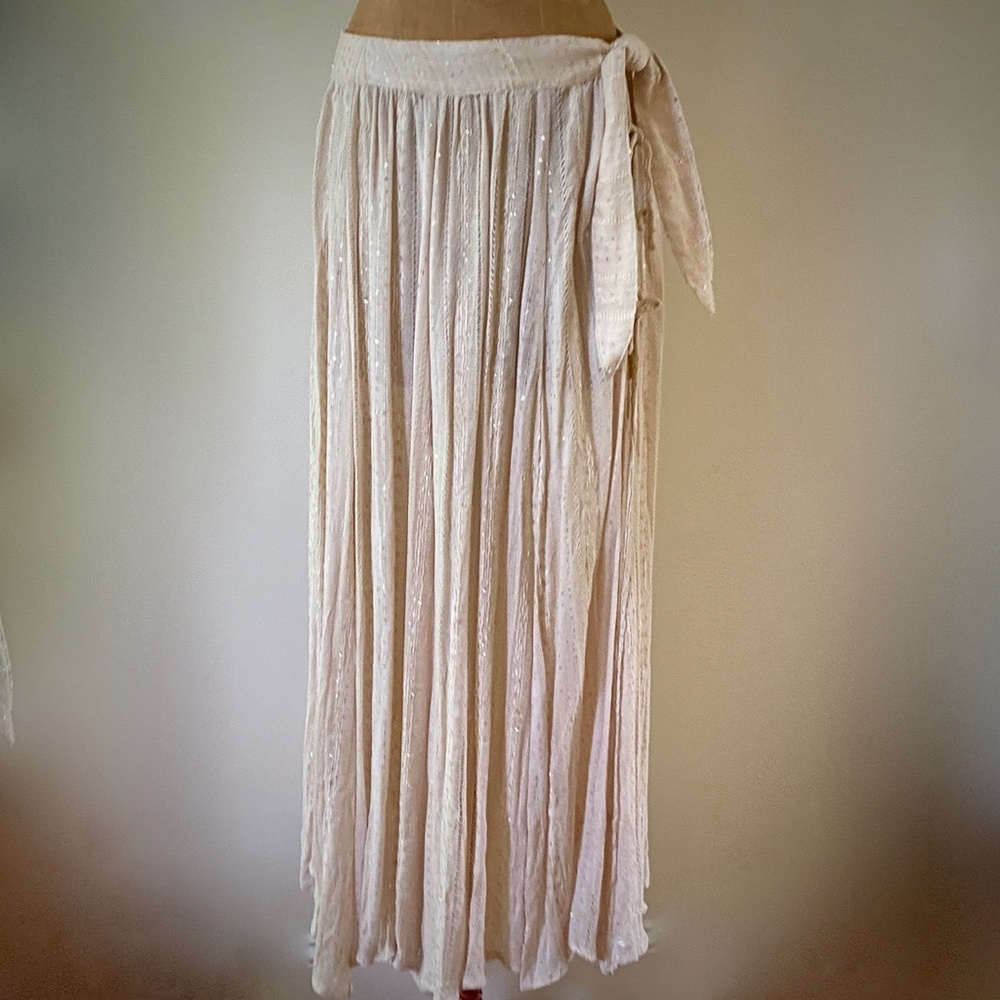 Sundress Sequined Gauze Maxi Skirt M/L